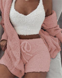 Women's Long Sleeve Crop Tank Set