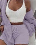 Women's Long Sleeve Crop Tank Set