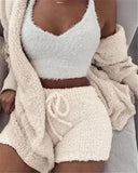 Women's Long Sleeve Crop Tank Set