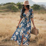 Floral V-Neck Cosy Dress