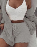Women's Long Sleeve Crop Tank Set