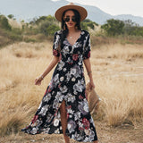 Floral V-Neck Cosy Dress