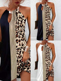 Leopard Halter Dress