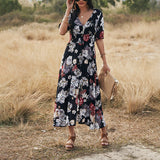 Floral V-Neck Cosy Dress